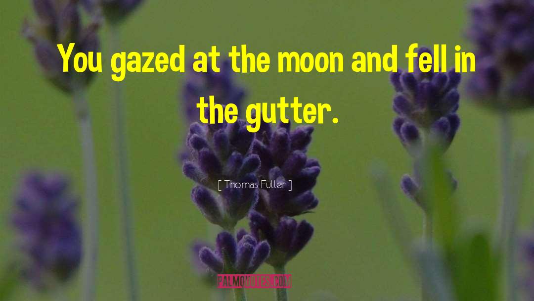 Thomas Fuller Quotes: You gazed at the moon
