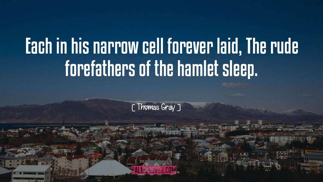 Thomas Gray Quotes: Each in his narrow cell