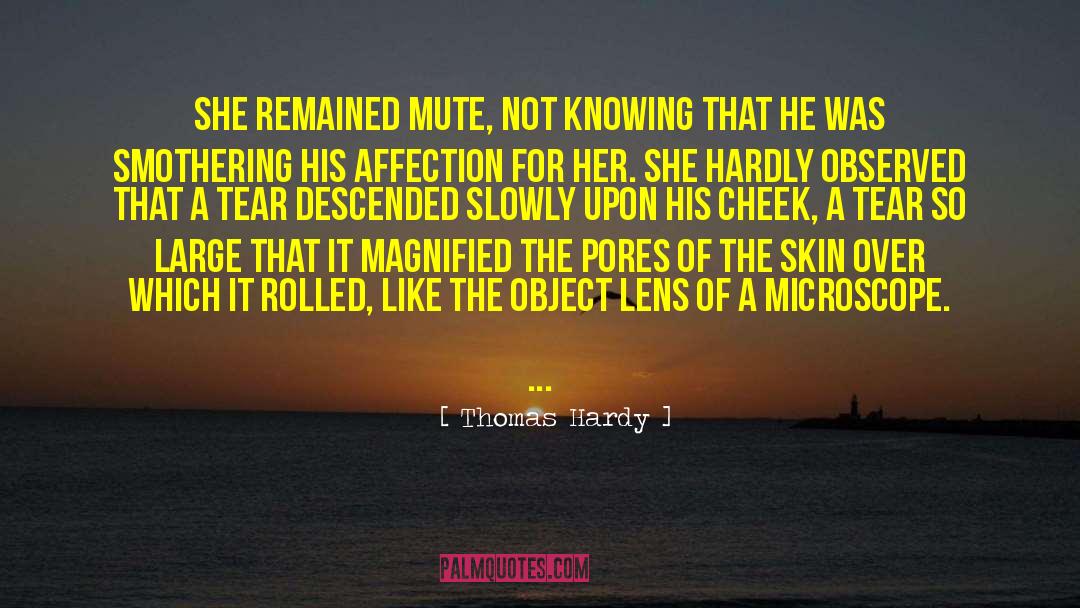 Thomas Hardy Quotes: She remained mute, not knowing