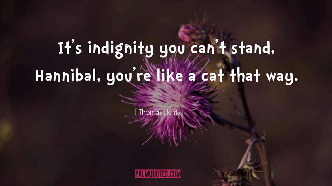 Thomas Harris Quotes: It's indignity you can't stand,