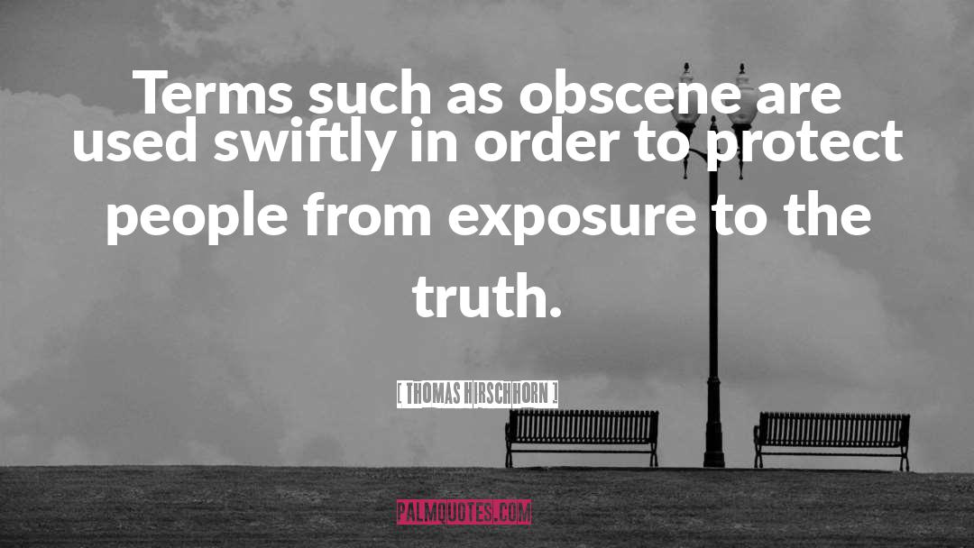 Thomas Hirschhorn Quotes: Terms such as obscene are