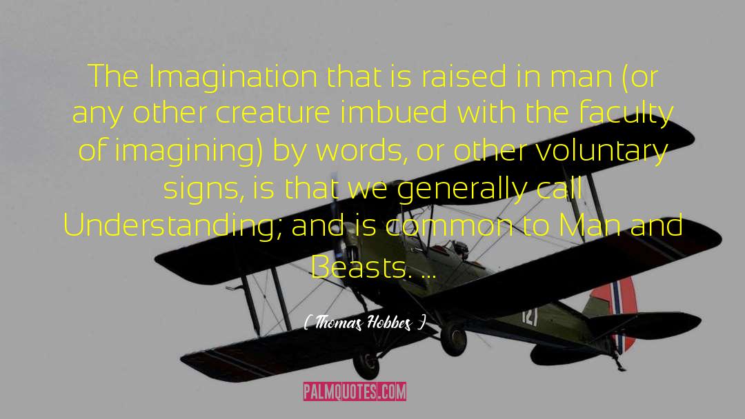 Thomas Hobbes Quotes: The Imagination that is raised