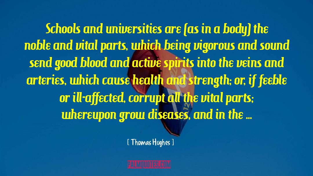 Thomas Hughes Quotes: Schools and universities are (as