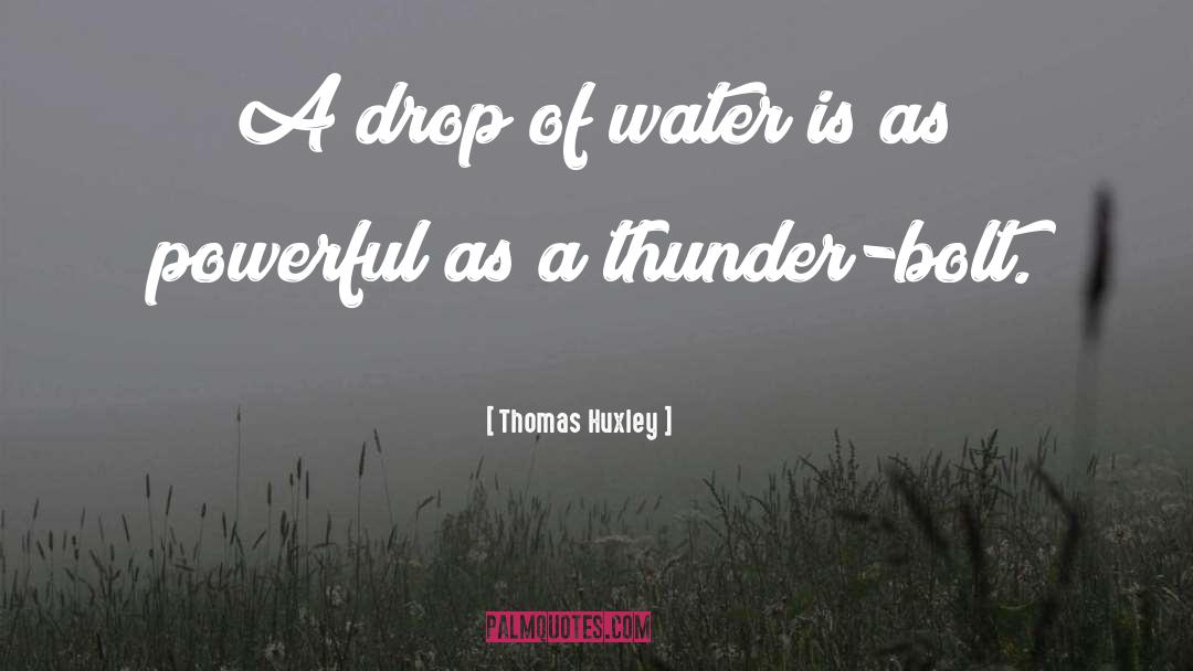 Thomas Huxley Quotes: A drop of water is