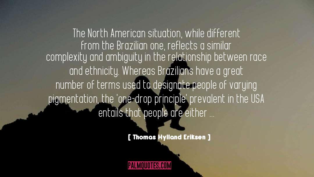 Thomas Hylland Eriksen Quotes: The North American situation, while