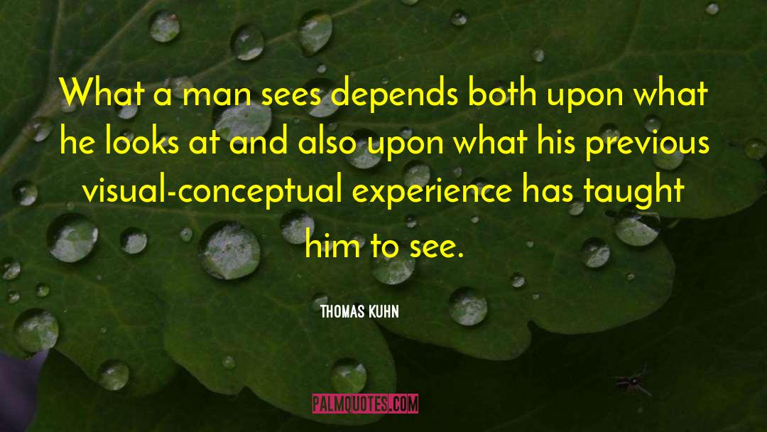 Thomas Kuhn Quotes: What a man sees depends