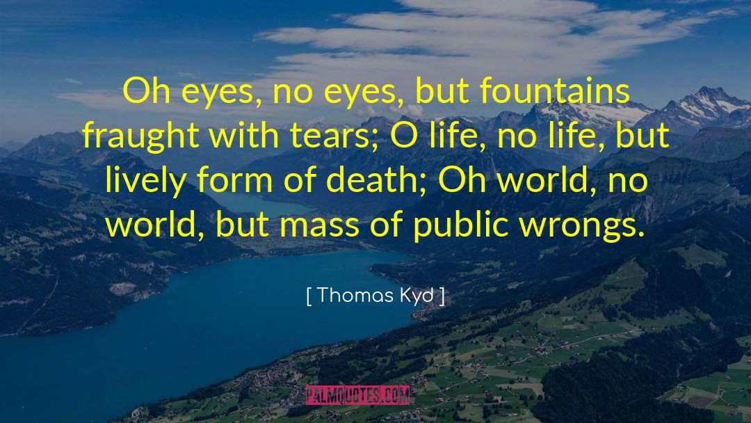 Thomas Kyd Quotes: Oh eyes, no eyes, but