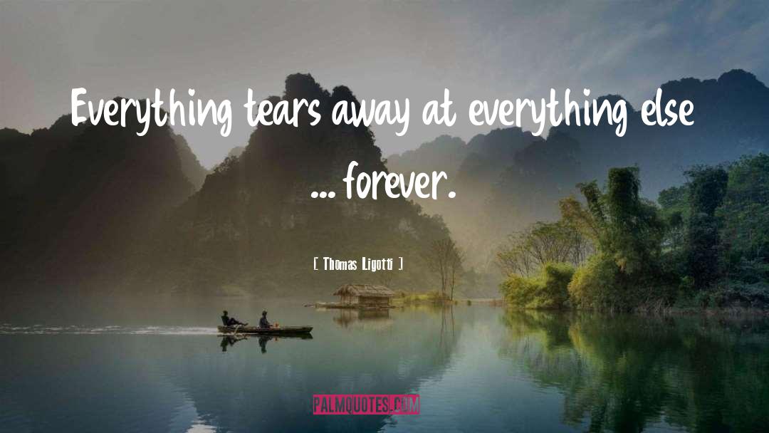Thomas Ligotti Quotes: Everything tears away at everything