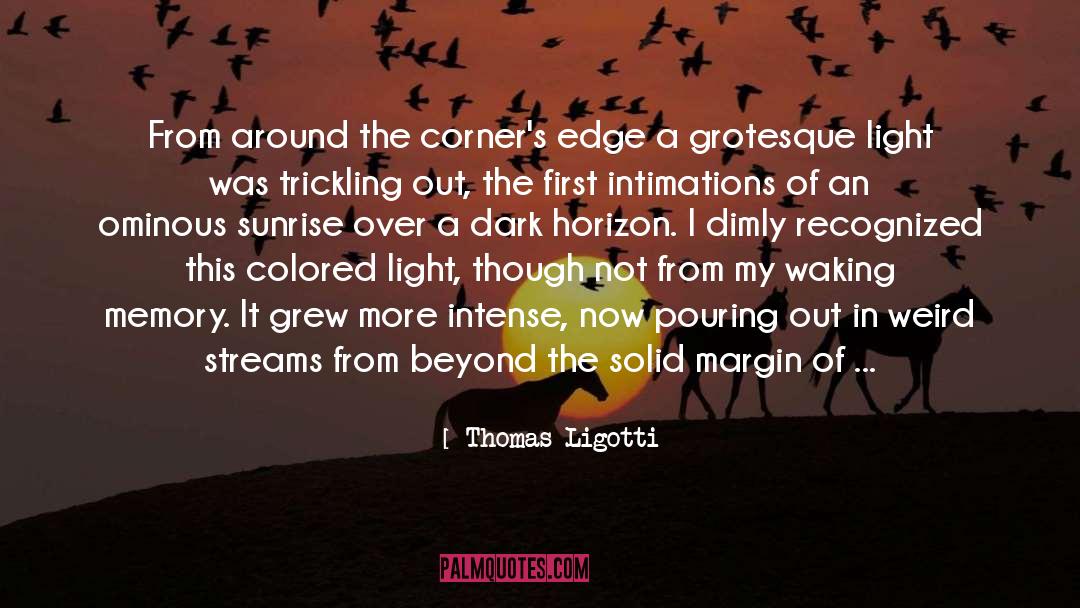 Thomas Ligotti Quotes: From around the corner's edge