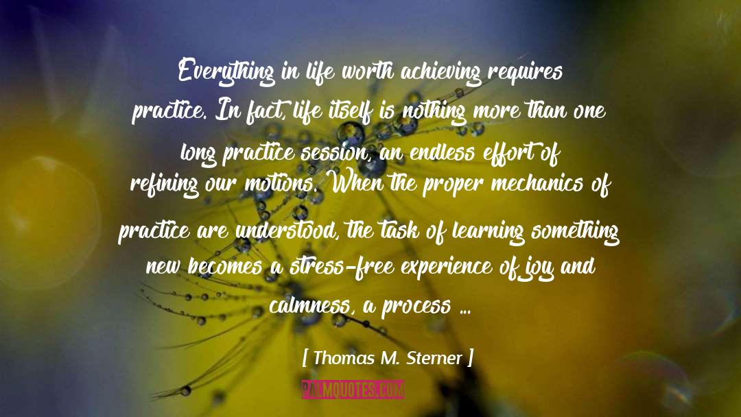 Thomas M. Sterner Quotes: Everything in life worth achieving