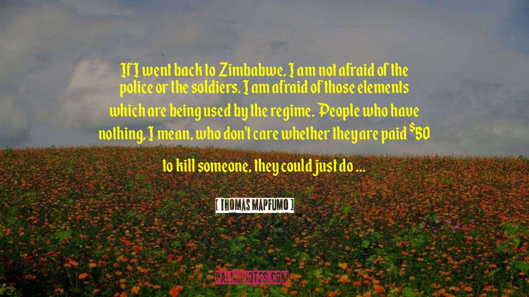 Thomas Mapfumo Quotes: If I went back to