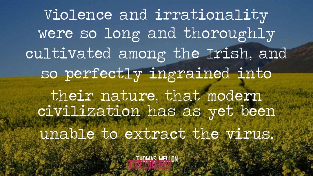 Thomas Mellon Quotes: Violence and irrationality were so