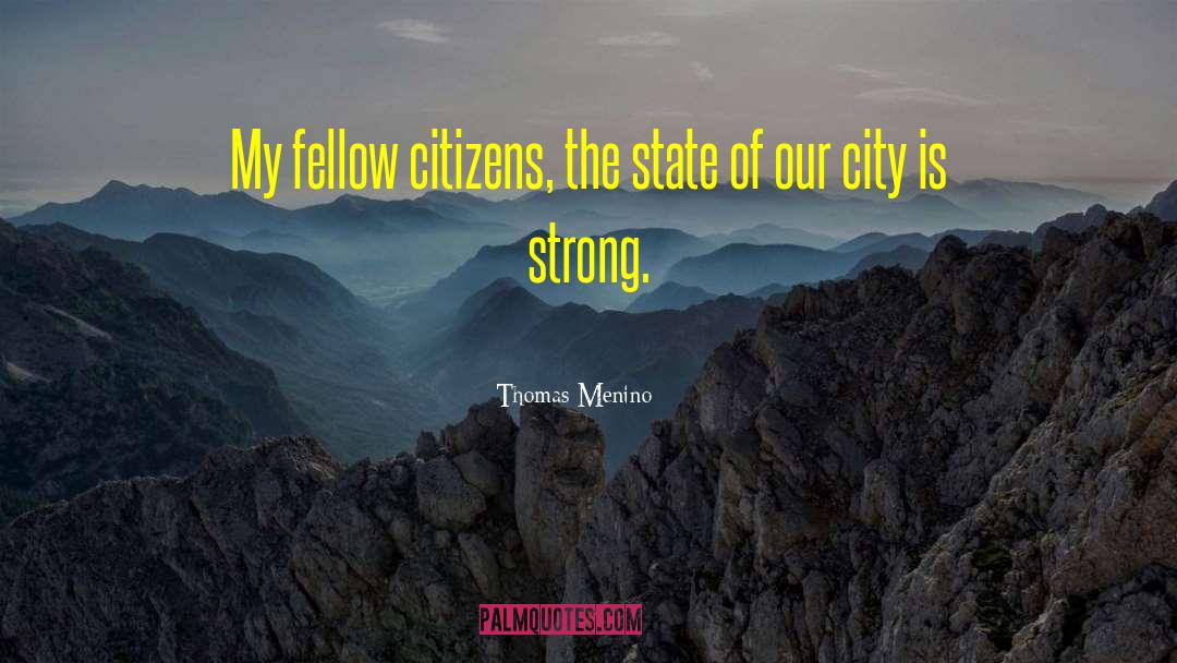 Thomas Menino Quotes: My fellow citizens, the state