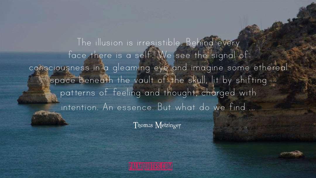 Thomas Metzinger Quotes: The illusion is irresistible. Behind