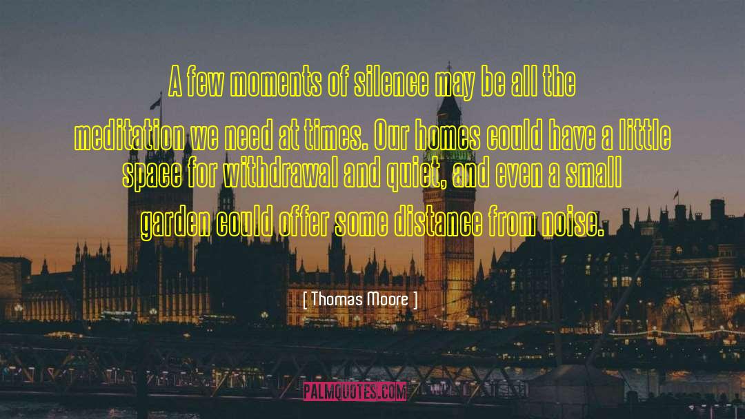 Thomas Moore Quotes: A few moments of silence