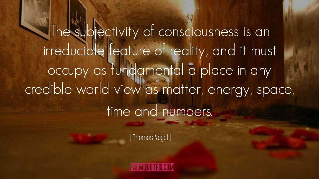 Thomas Nagel Quotes: The subjectivity of consciousness is