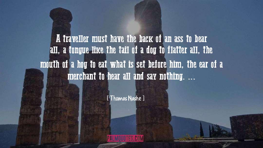 Thomas Nashe Quotes: A traveller must have the