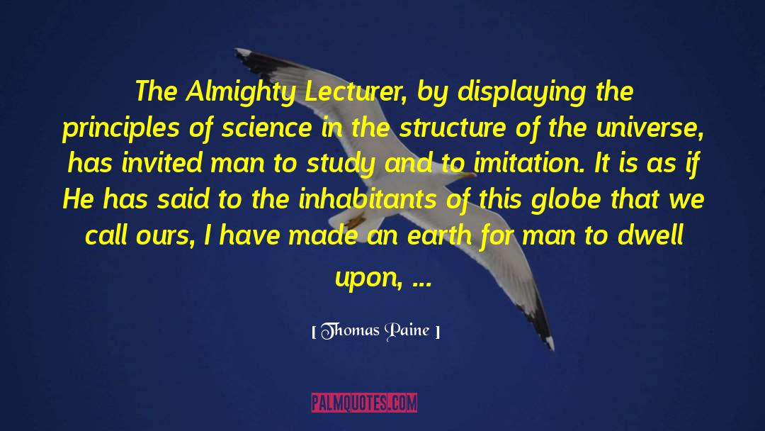 Thomas Paine Quotes: The Almighty Lecturer, by displaying