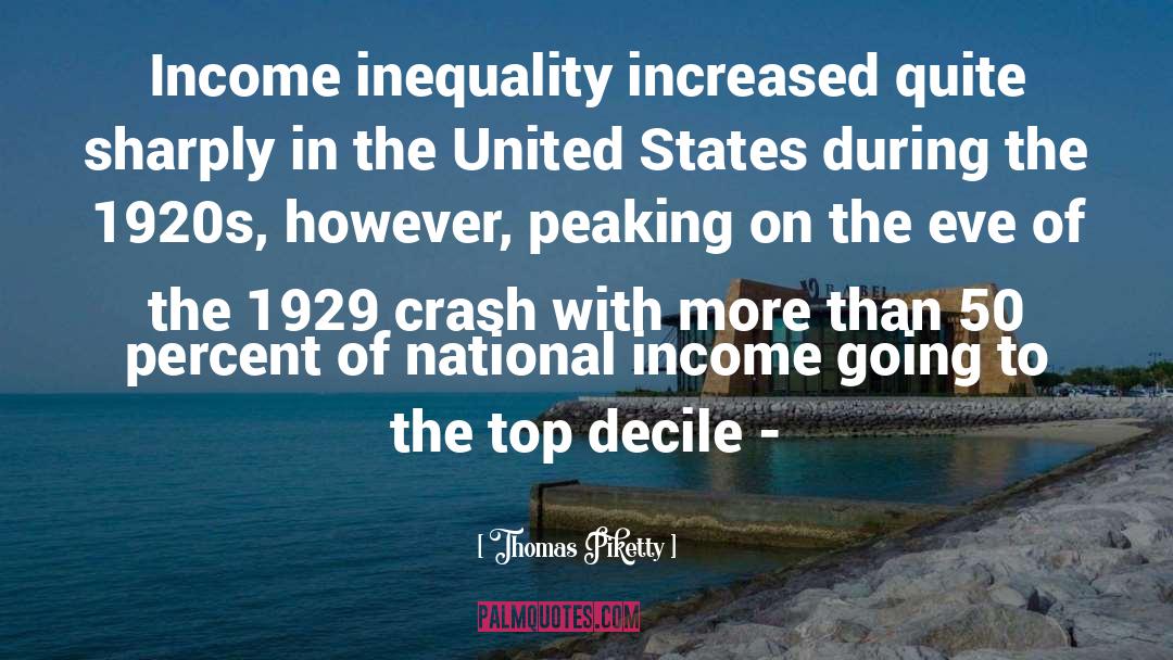 Thomas Piketty Quotes: Income inequality increased quite sharply