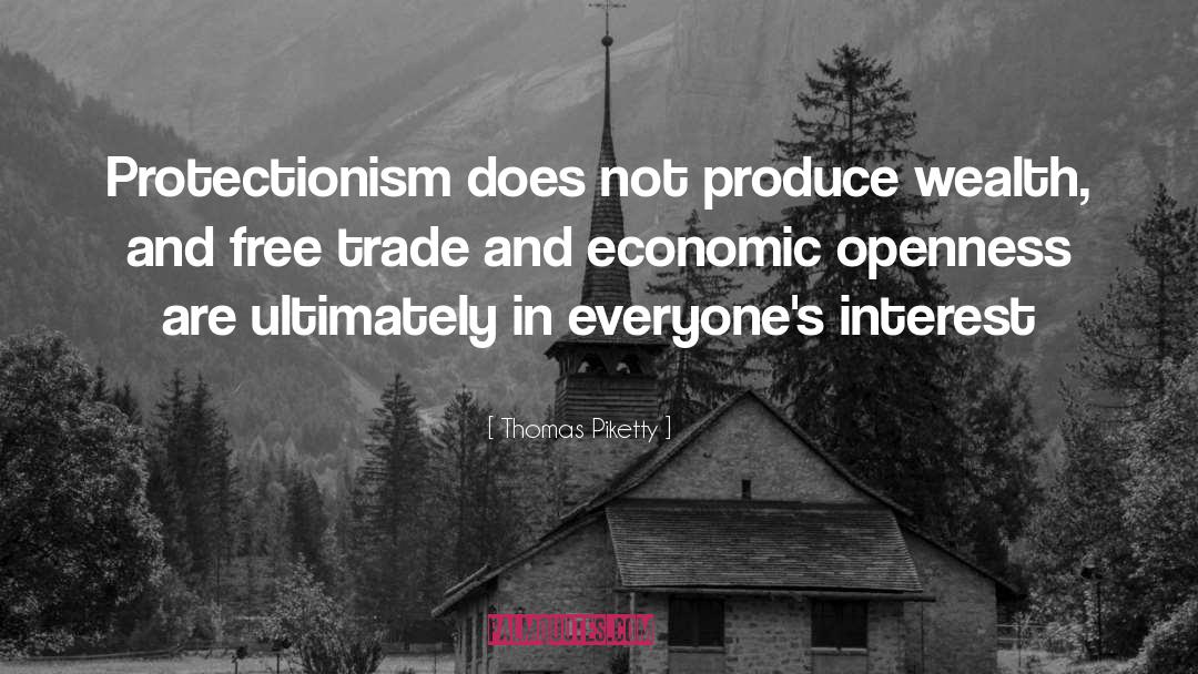 Thomas Piketty Quotes: Protectionism does not produce wealth,