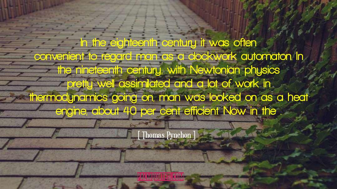 Thomas Pynchon Quotes: In the eighteenth century it