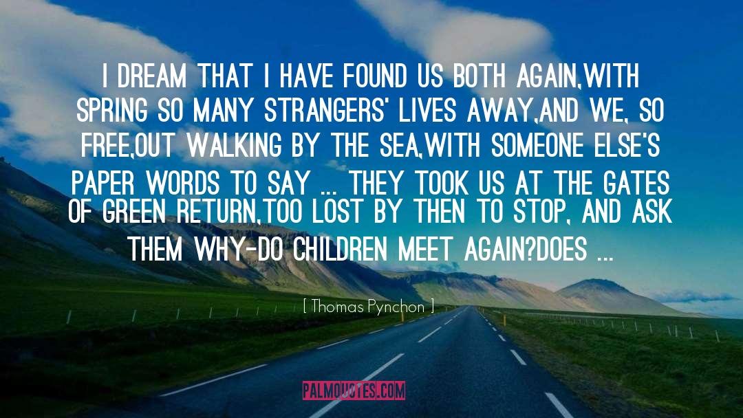 Thomas Pynchon Quotes: I dream that I have