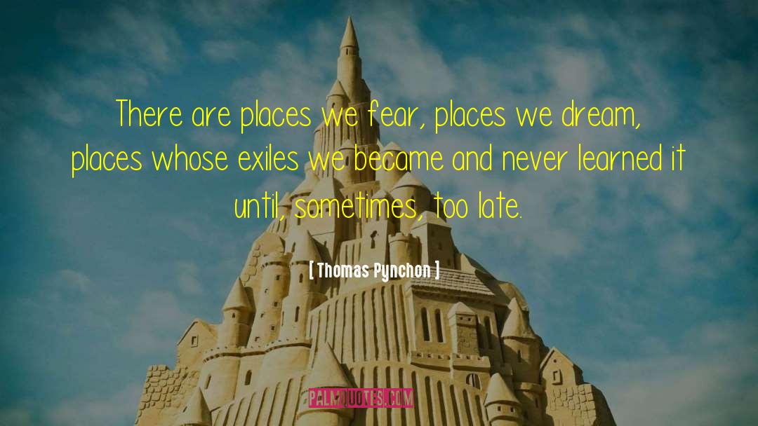 Thomas Pynchon Quotes: There are places we fear,