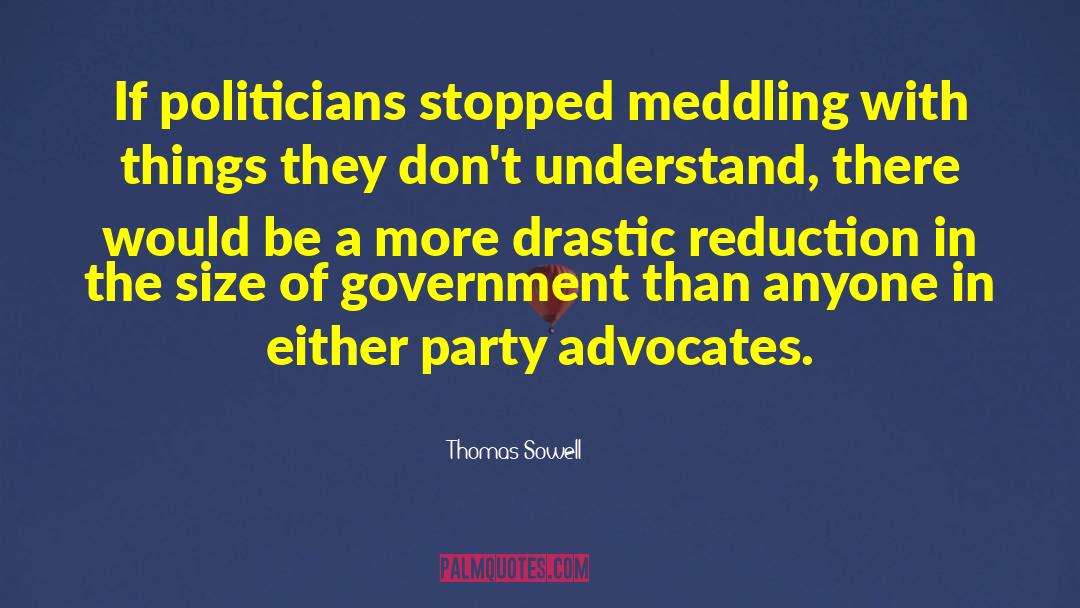 Thomas Sowell Quotes: If politicians stopped meddling with