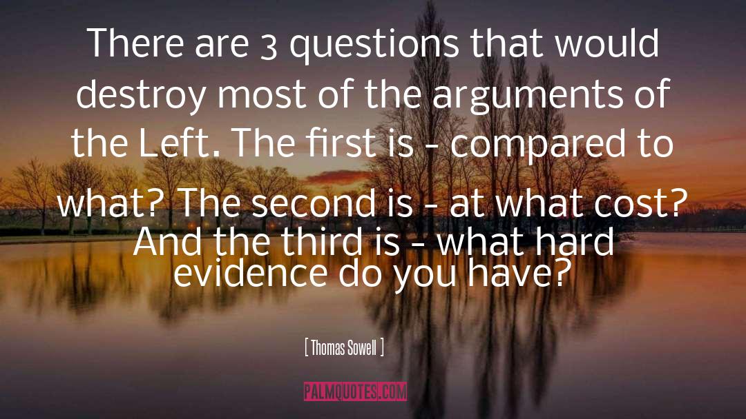 Thomas Sowell Quotes: There are 3 questions that