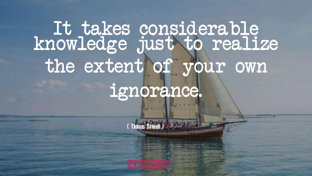 Thomas Sowell Quotes: It takes considerable knowledge just