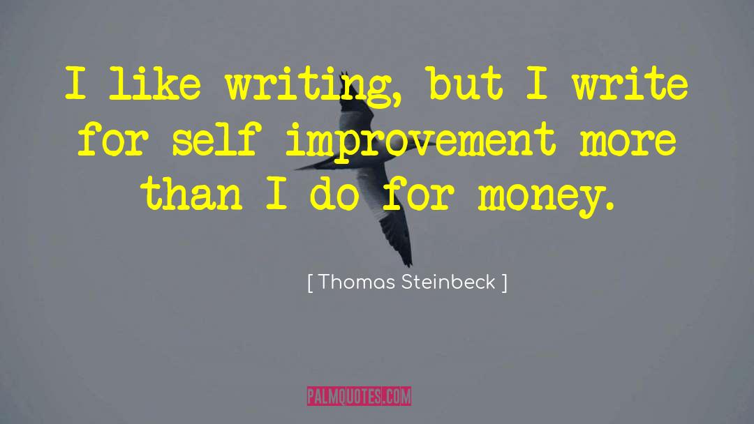 Thomas Steinbeck Quotes: I like writing, but I