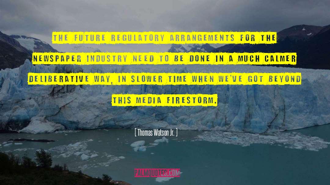 Thomas Watson Jr. Quotes: The future regulatory arrangements for