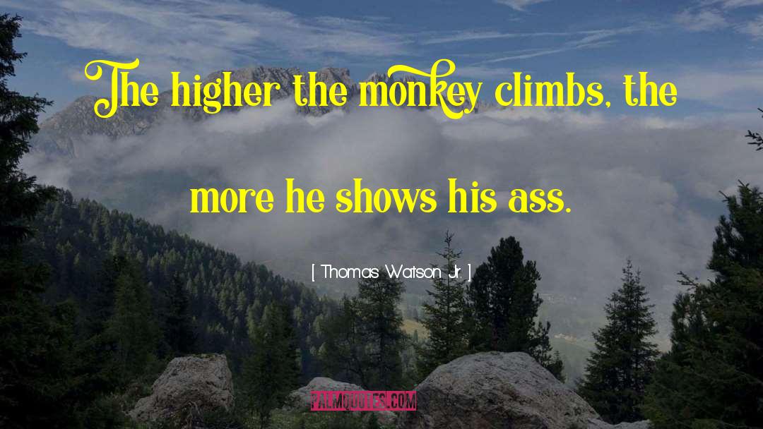 Thomas Watson Jr. Quotes: The higher the monkey climbs,