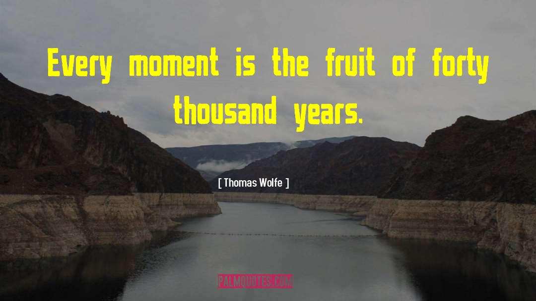 Thomas Wolfe Quotes: Every moment is the fruit