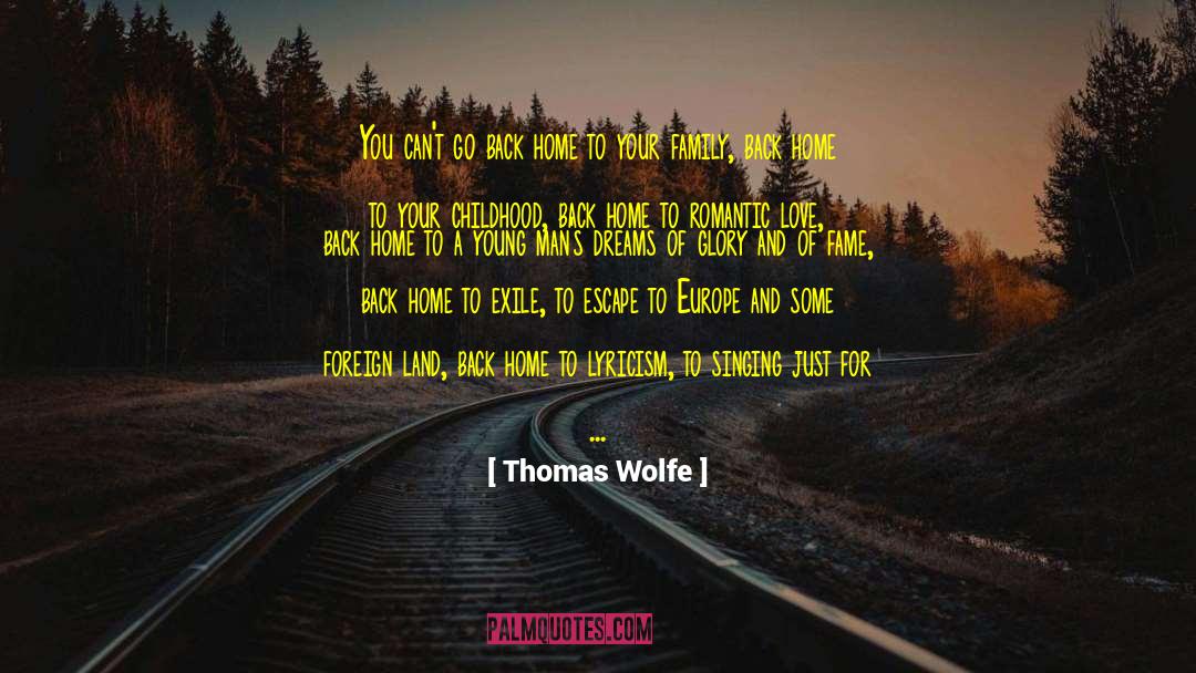Thomas Wolfe Quotes: You can't go back home
