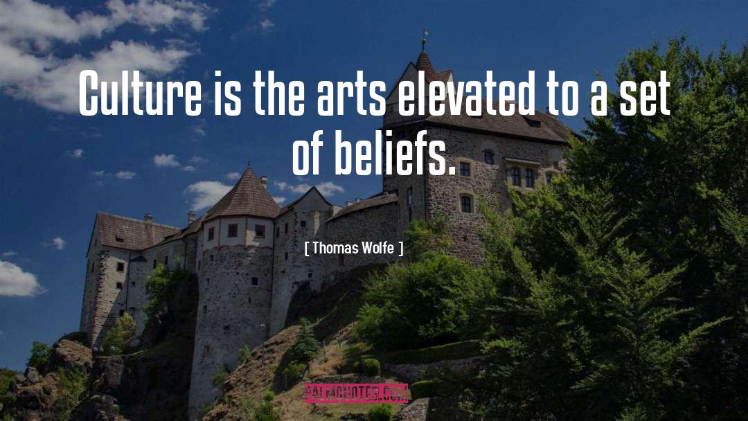 Thomas Wolfe Quotes: Culture is the arts elevated