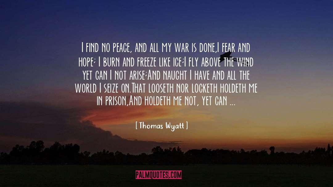 Thomas Wyatt Quotes: I find no peace, and