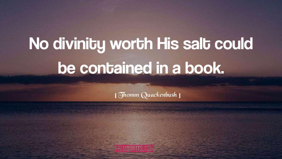 Thomm Quackenbush Quotes: No divinity worth His salt