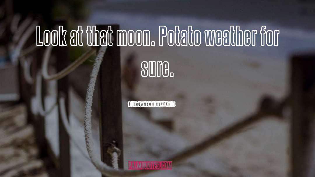 Thornton Wilder Quotes: Look at that moon. Potato