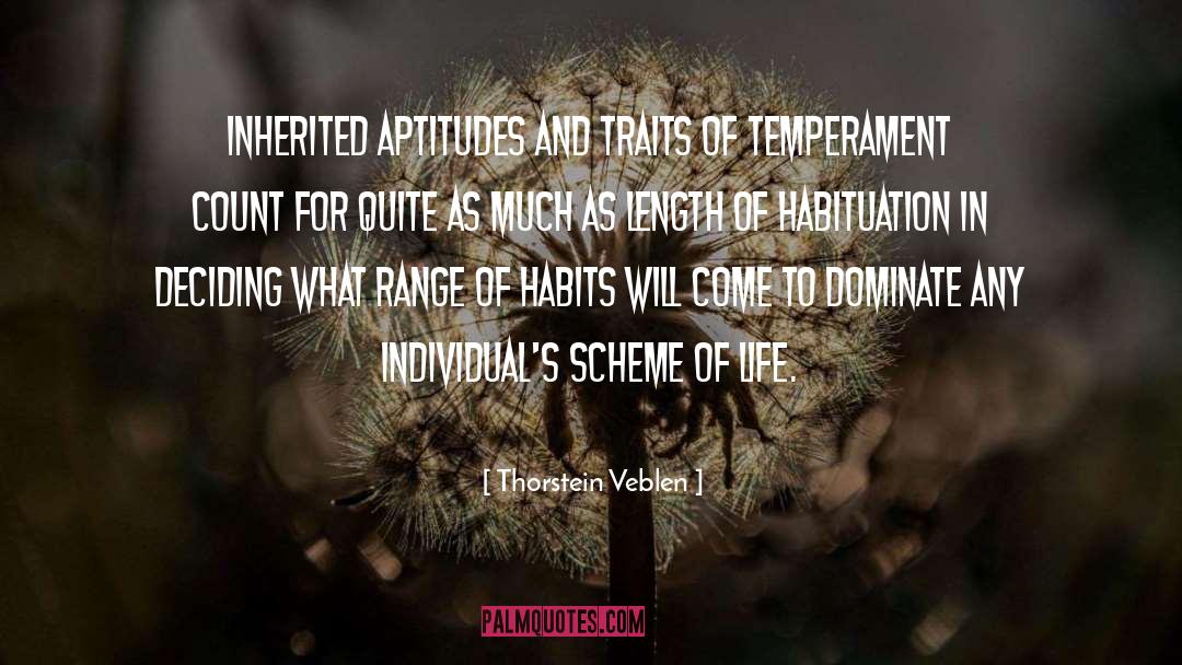 Thorstein Veblen Quotes: Inherited aptitudes and traits of