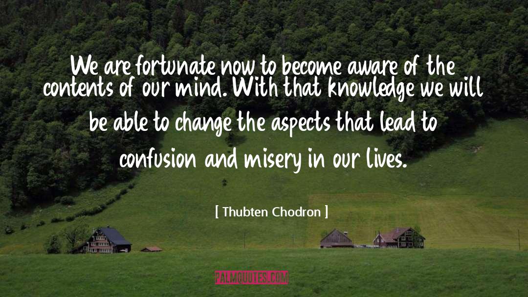 Thubten Chodron Quotes: We are fortunate now to