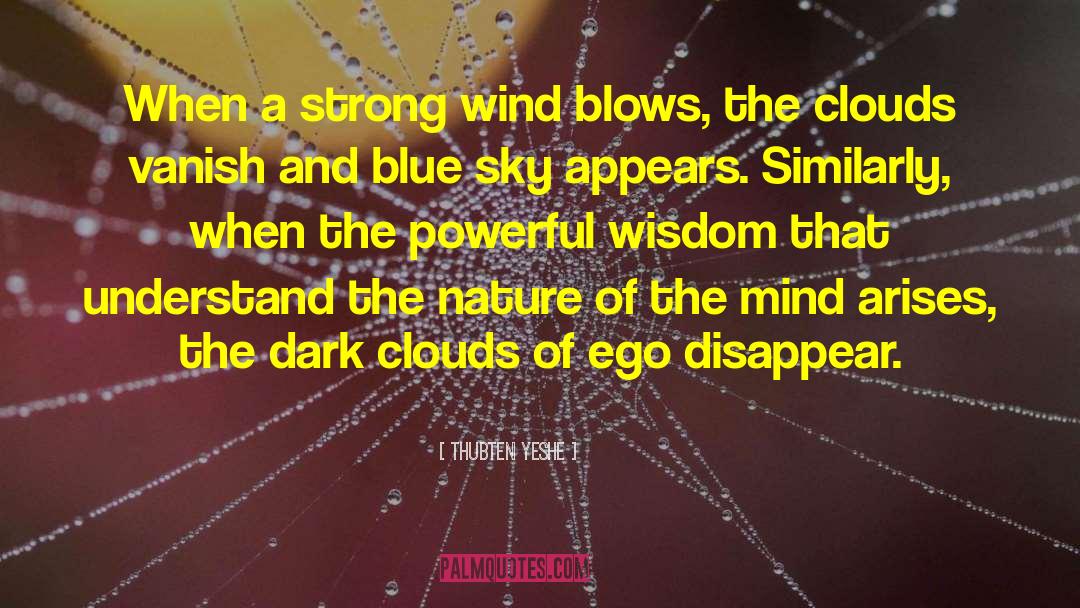 Thubten Yeshe Quotes: When a strong wind blows,