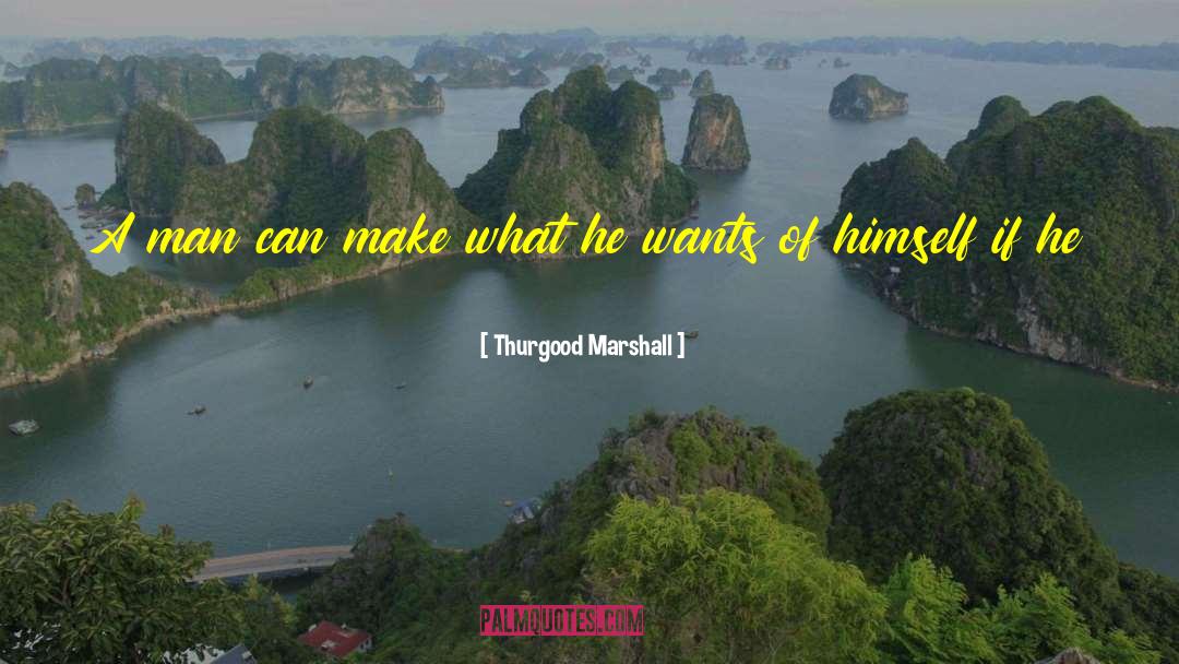 Thurgood Marshall Quotes: A man can make what