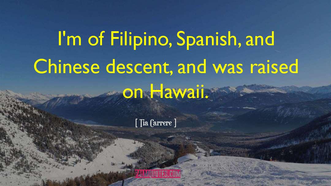 Tia Carrere Quotes: I'm of Filipino, Spanish, and