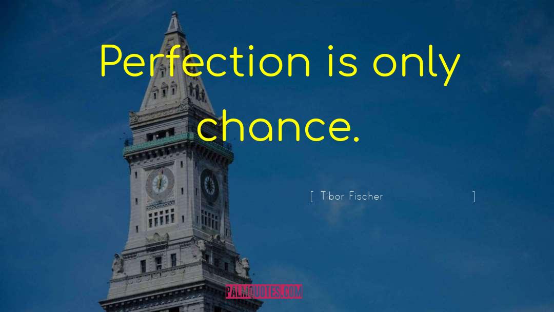 Tibor Fischer Quotes: Perfection is only chance.