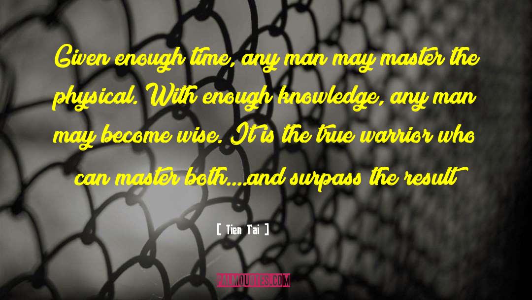 Tien T'ai Quotes: Given enough time, any man