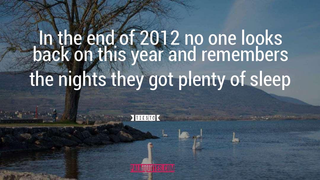 Tiesto Quotes: In the end of 2012