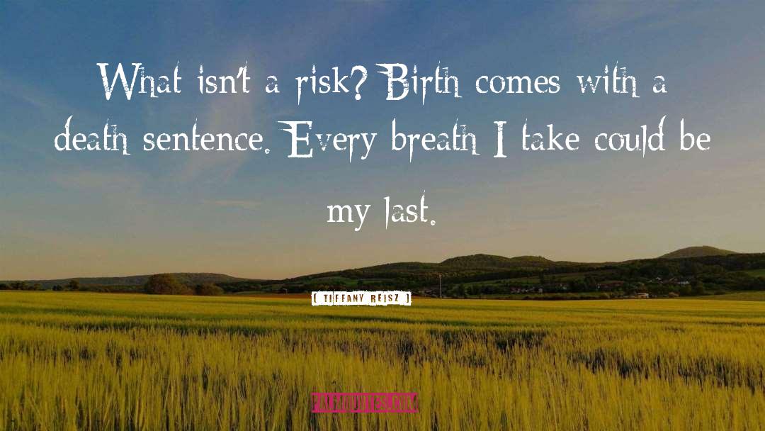 Tiffany Reisz Quotes: What isn't a risk? Birth