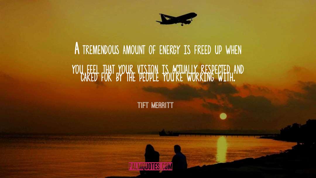 Tift Merritt Quotes: A tremendous amount of energy