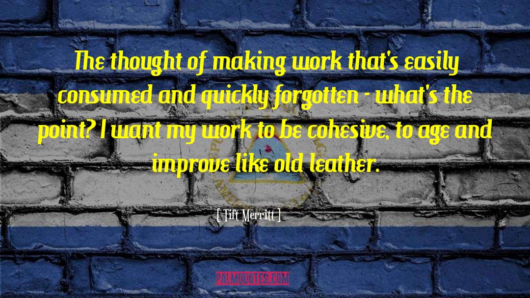 Tift Merritt Quotes: The thought of making work
